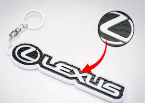 Lexus nyckelring 3d design nyckelhänge