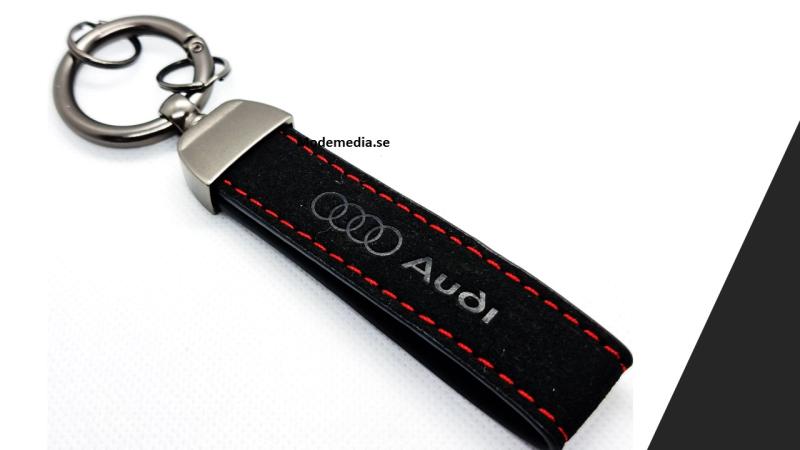 Audi Sline lyxig alcantara nyckelring nyckelstrap