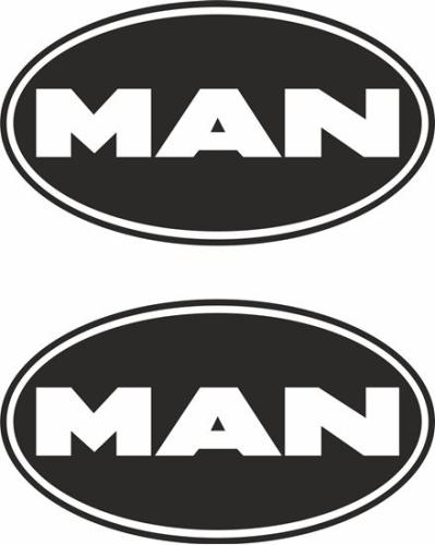 Man logo dekal 2st dekaler klistermärke