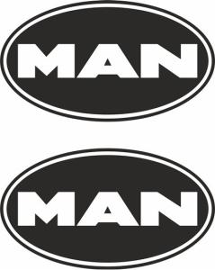 Man logo lastbil dekal 2st dekaler sticker