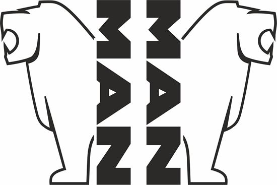 Man lejon lastbil dekal 2st dekaler