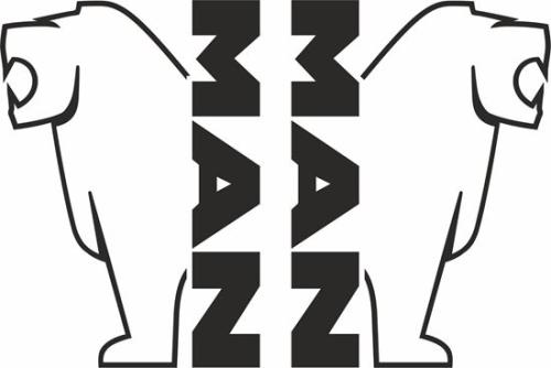 Man lejon lastbil dekal 2st dekaler