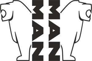 Man lejon lastbil dekal 2st dekaler