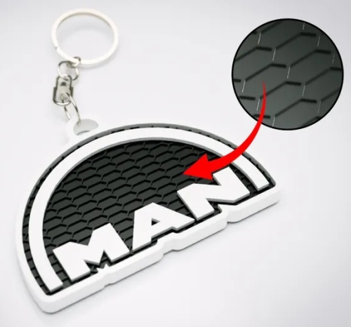 Man logo nyckelring nyckelhänge 3D