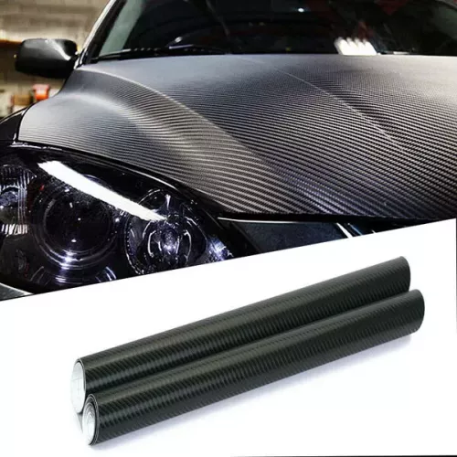 Matt kolfiber svart vinyl folie wrap 1,52m