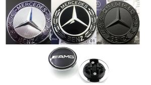 Mercedes emblem till motorhuv 57 mm MB märke