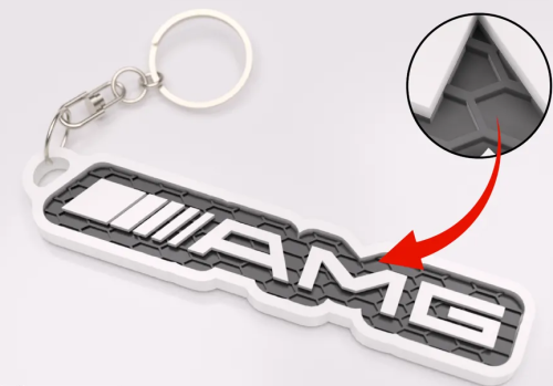 Mercedes AMG nyckelring nyckelhänge 3D