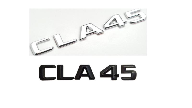 Mercedes Benz CLA 45 CLA45 emblem blank svart / silver