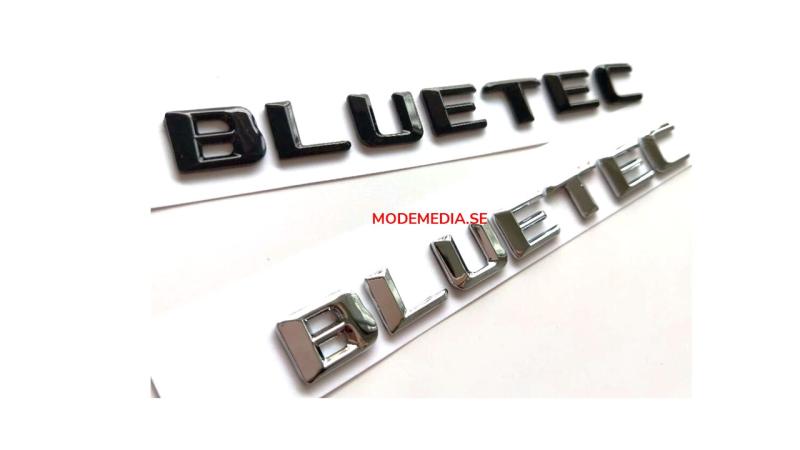 Mercedes Benz Bluetec emblem blank svart / silver