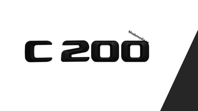 mercedes c200 blank svart emblem