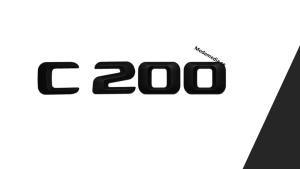 mercedes c200 blank svart emblem