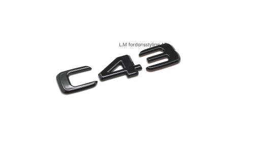 mercedes c43 amg logo emblem blank svart