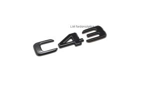mercedes c43 amg logo emblem blank svart