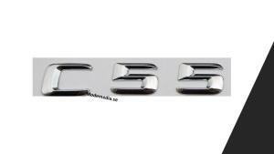 mercedes c55 silver färgad emblem