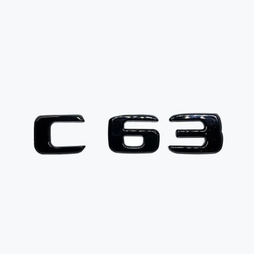 mercedes c63 emblem i blank svart