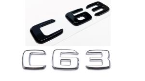 mercedes c63 logo emblem marke till bilen krom och svart