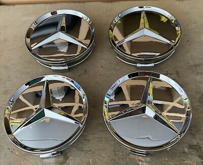 Mercedes centrumkåpor i krom 75 mm