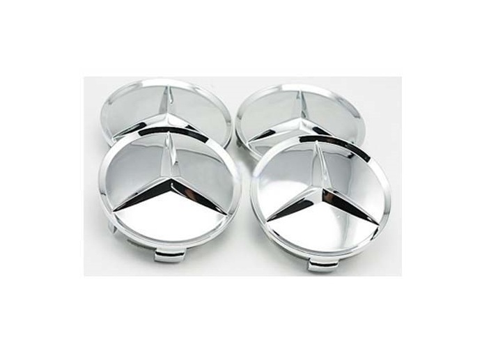 Mercedes centrumkåpor i krom 75 mm