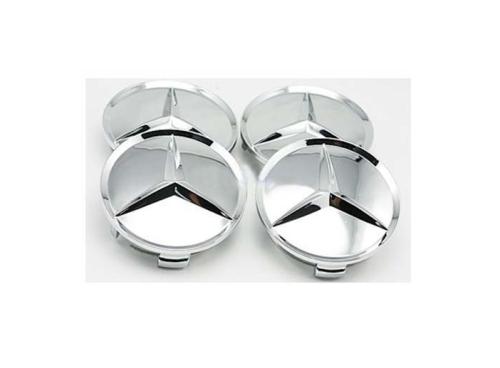 Mercedes centrumkåpor i krom 75 mm