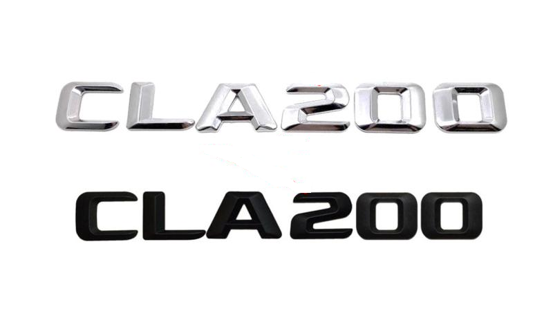 Mercedes CLA200 CLA 200 emblem blank svart / silver