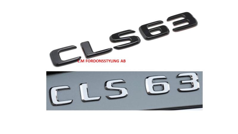 Mercedes CLS 63 CLS63 emblem blank svart / silver