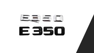 Mercedes E350 emblem svart silver