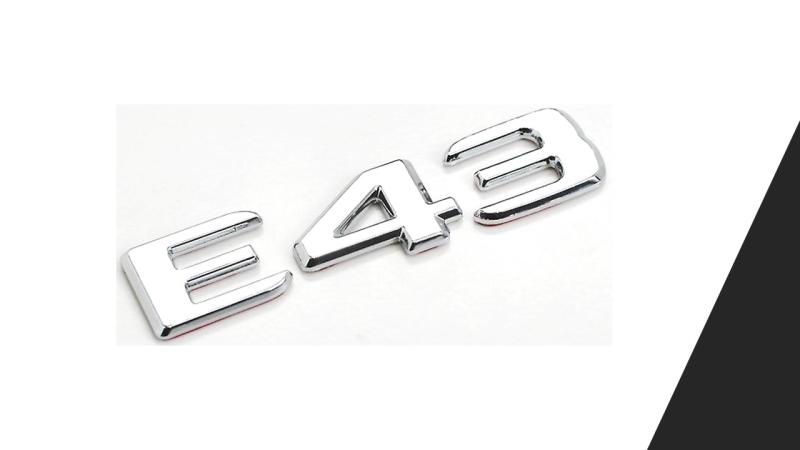 mercedes e43 logo silver emblem