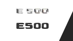 mercedes e500 modellbetecknin emblem
