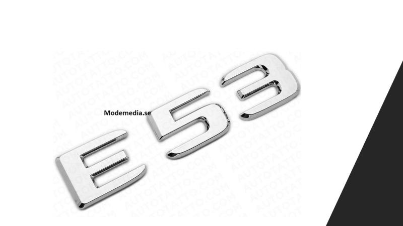 mercedes e53 logo silver  emblem