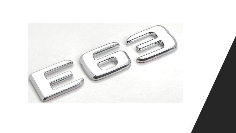 mercedes e63 logo emblem i silver