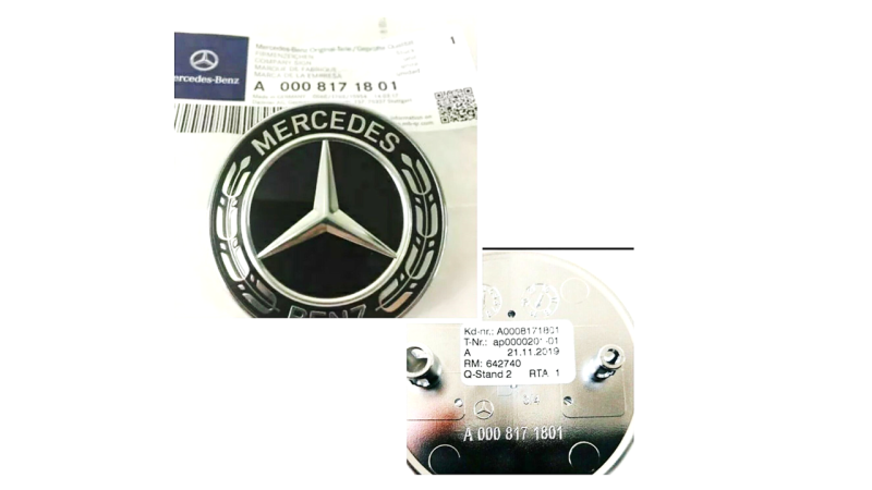 Mercedes emblem till motorhuv CLS CLA SLK