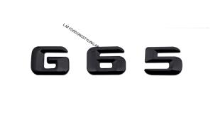 Mercedes G65 G 65 logo emblem blank svart / silver