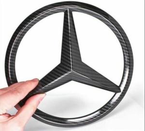 mercedes grill emblem 18-5 cm i kolfiber