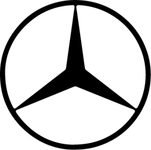 Mercedes logo stickers 2st dekal dekaler