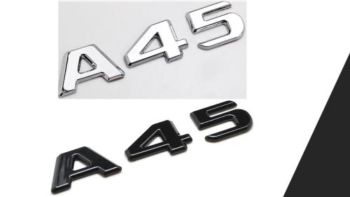 mercedes modell beteckning a45 emblem