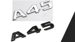 Mercedes A45 emblem blank svart / silver modellbeteckning