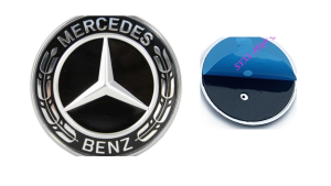 mercedes motorhuv emblem med tape