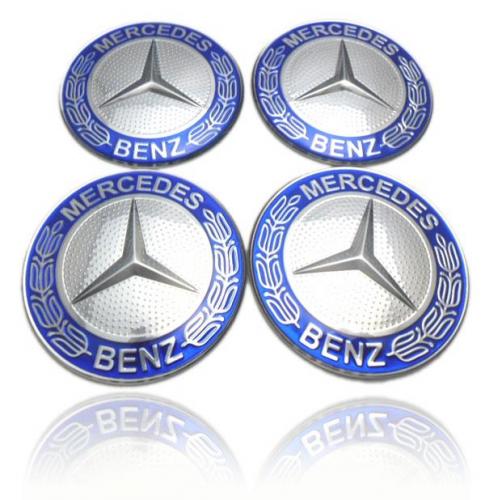 mercedes navemblem fälg emblem blåa och svart