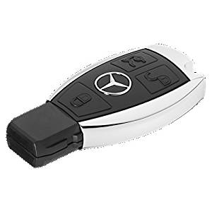 Mercedes Benz larmdosa nyckel med 3 knappar