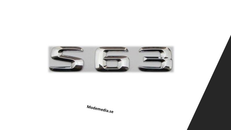 mercedes s63 emblem silver färgad