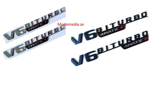 mercedes v6 biturbo 4matic emblem till bilen