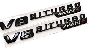 mercedes v8 biturbor 4 matic emblem till bilen