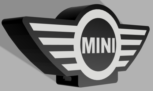 Mini logo nattlampa perfekt till garage