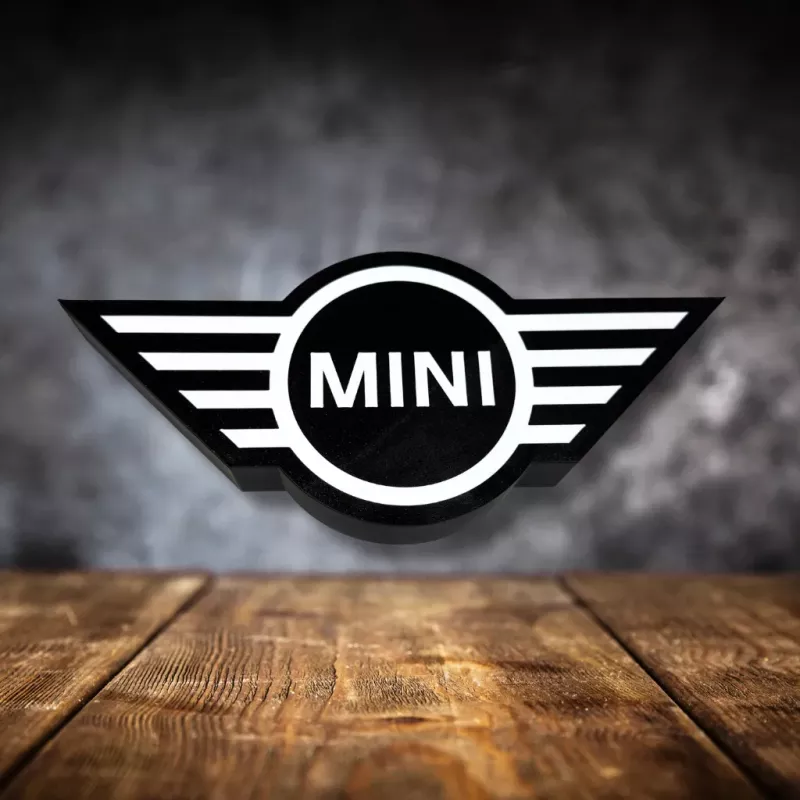 MINI logo nattlampa perfekt till garage