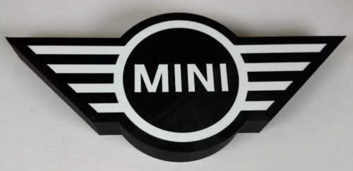 Mini logo nattlampa perfekt till garage