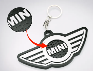 Mini logo nyckelring 3d nyckelhänge