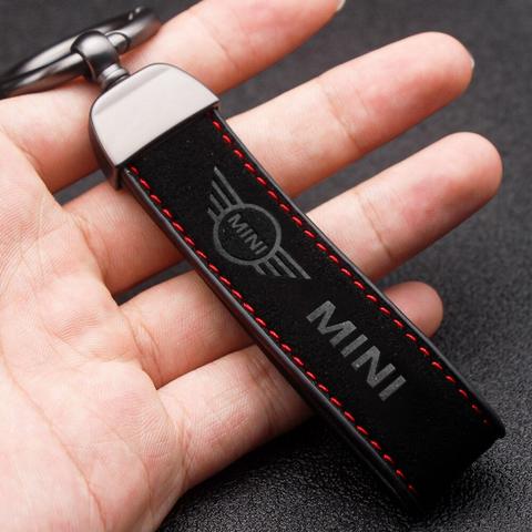 MINI logo lyxig alcantara nyckelring nyckel strap