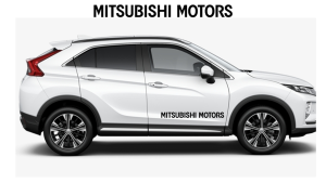 Mitsubishi motor dörr-dekaler sticker 2 st