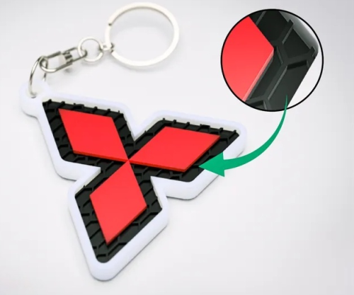 Mitsubishi nyckelring 3d nyckelhänge