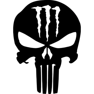 Monster punisher skull döskalle dekal